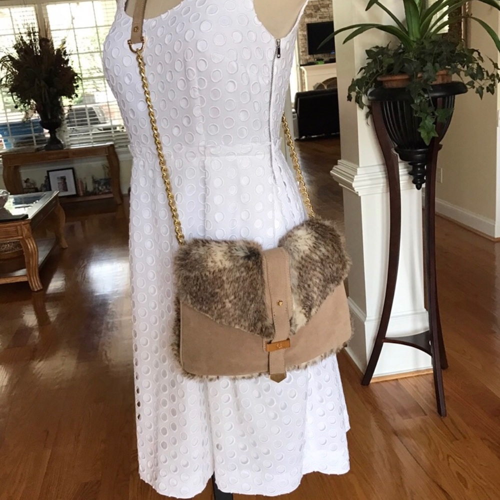 C Wonder faux fur crossbody